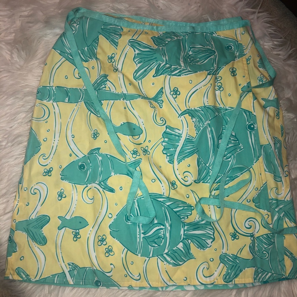 ❌DONATED❌lilly pulitzer vtg reversible fish print skirt